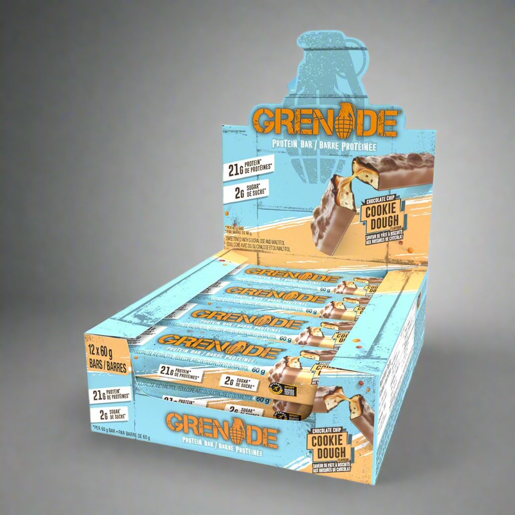 (Full Box) Grenade Protein Bar - Chocolate Chip Cookie Dough - The Flake Marketplace