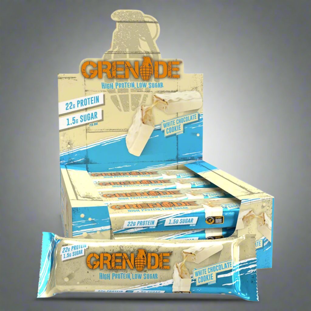 (Full Box) Grenade Protein Bar - White Chocolate Cookie (Expires 01/2025)